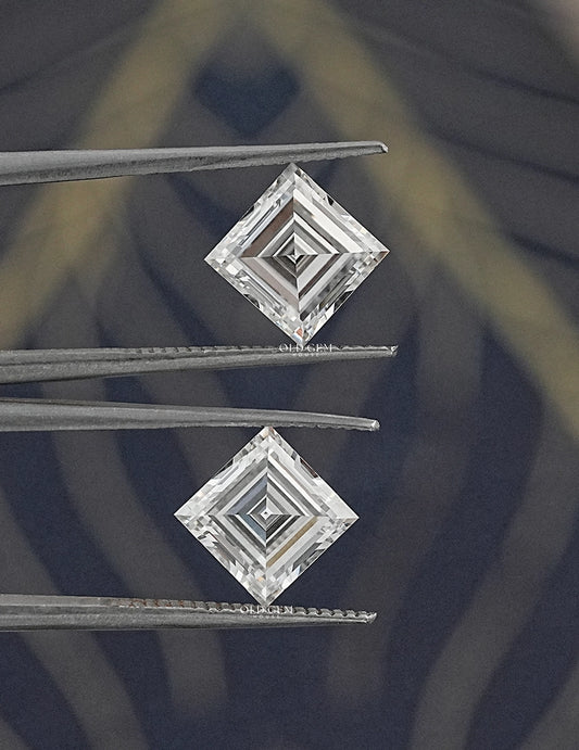 Antique Carre Cut Lab Grown Loose Matching Pair Lab Grown Diamond
