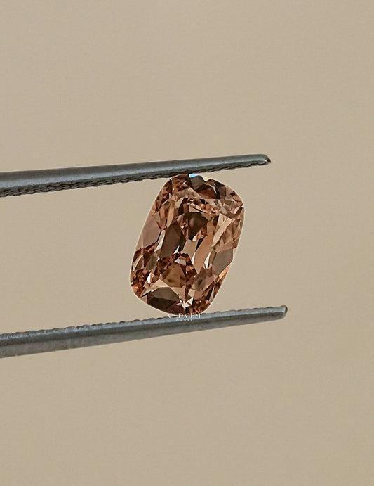 Old Mine Cushion Cut Champagne Diamond Lab Grown Diamond