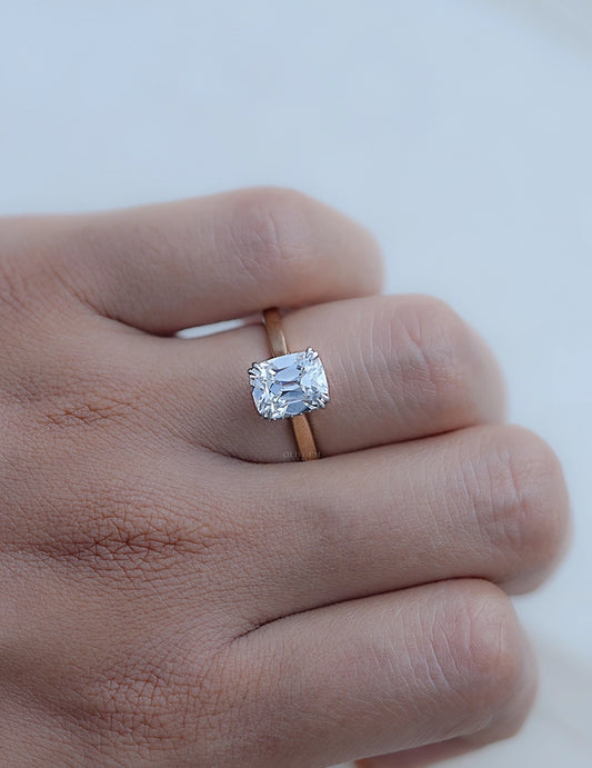 Old Mine Cushion Solitaire Ring Engagement Ring
