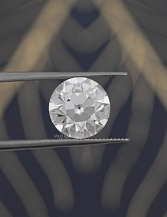Flower Pattern Old European Round Cut Lab Diamond Lab Grown Diamond