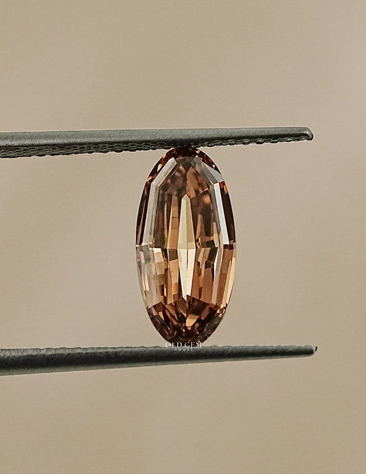 Step Cut Moval Lab Loose Champagne Diamond Lab Grown Diamond