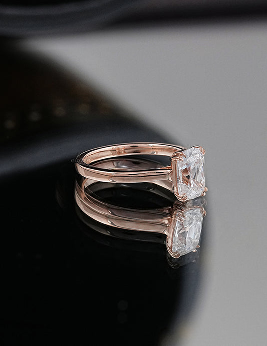 Old Mine Cushion Cut Ring Engagement Ring