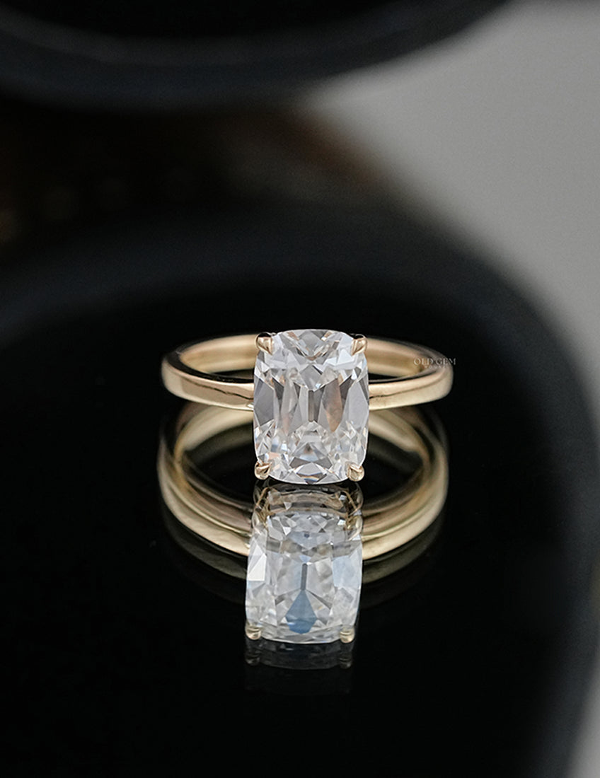 Old Mine Cushion Solitaire Ring