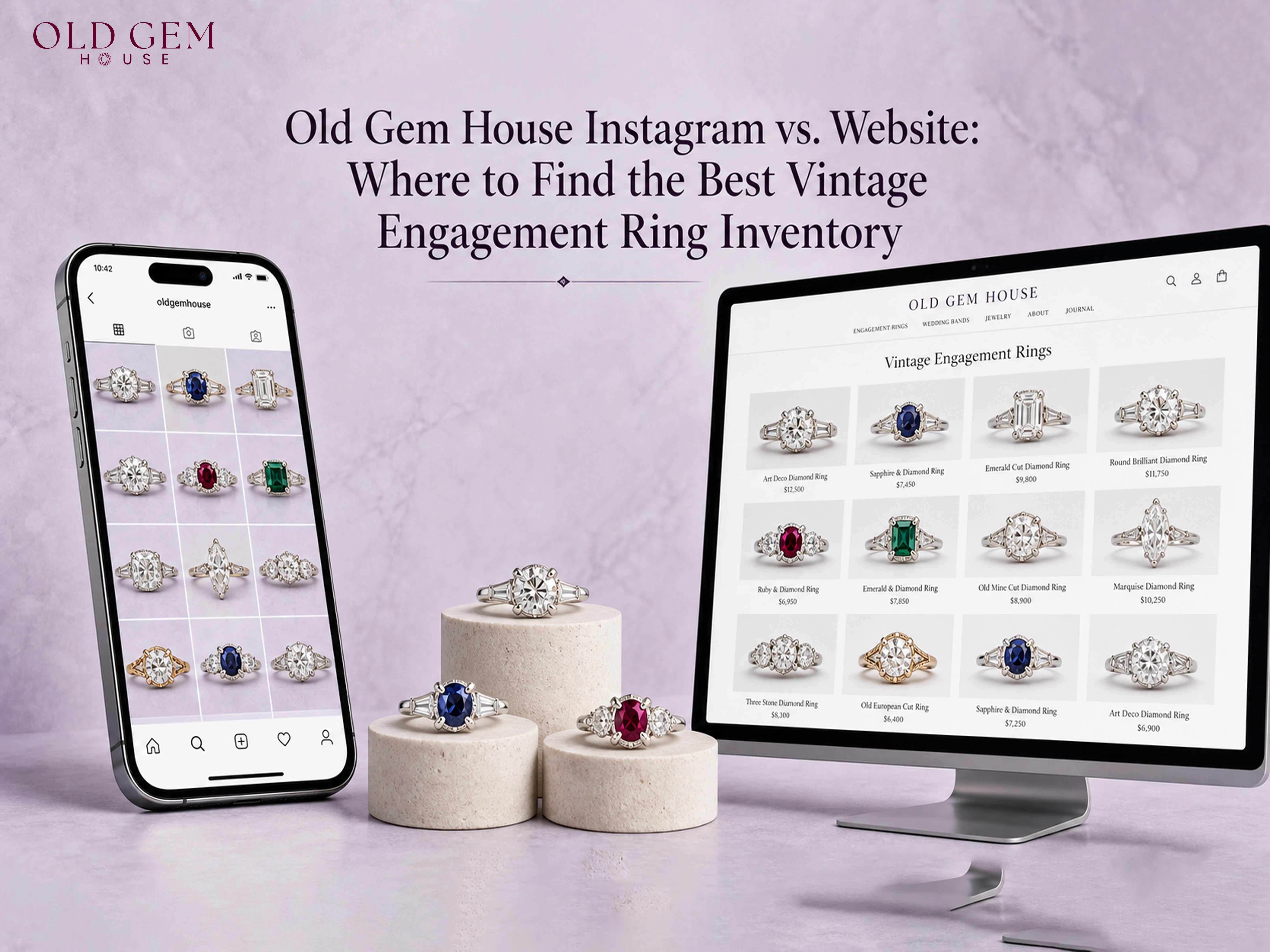 Old Gem House Instagram vs. Website: Where to Find the Best Vintage Engagement Ring Inventory