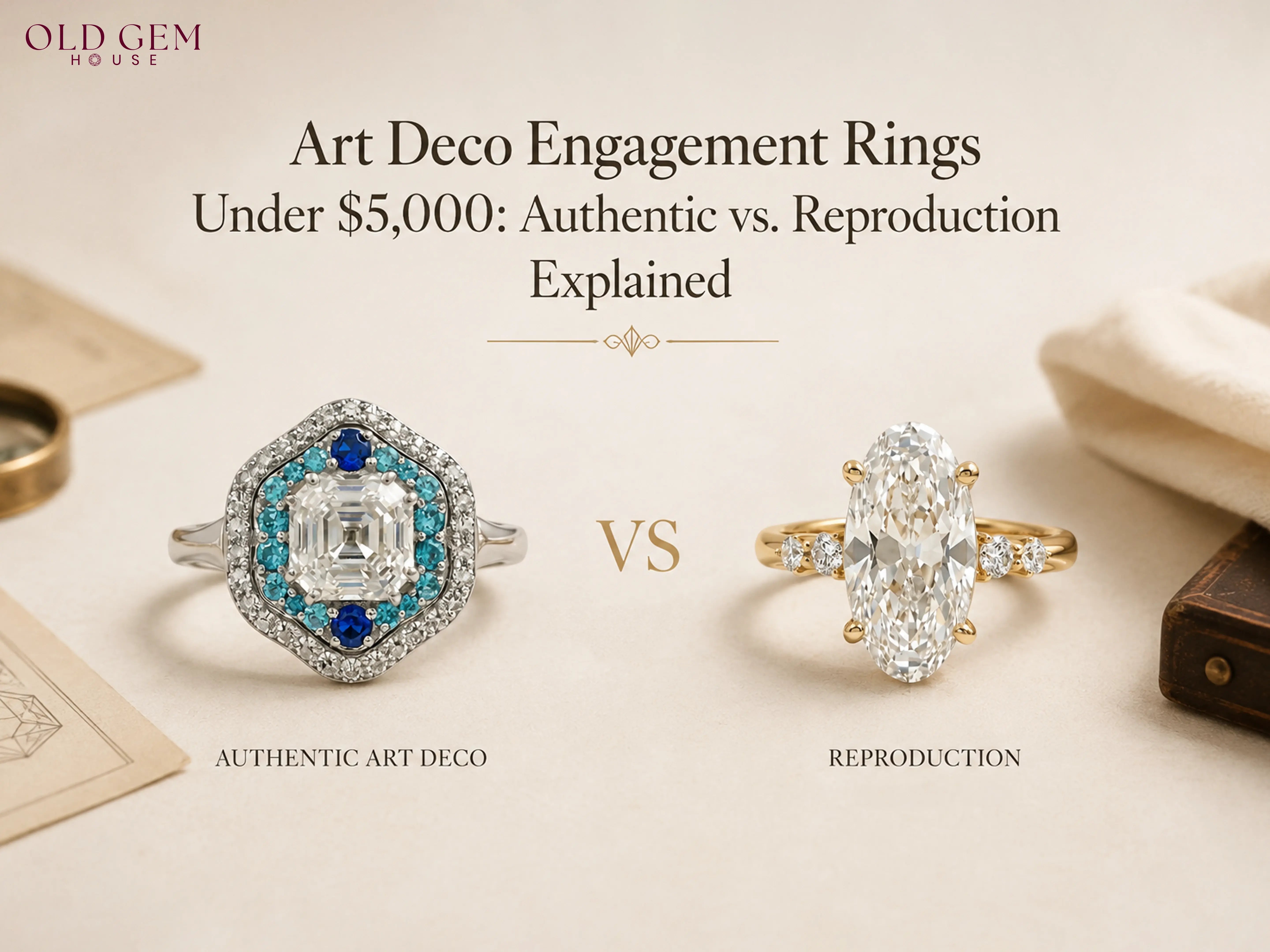 Art Deco Engagement Rings Under $5,000: Authentic vs. Reproduction Explained