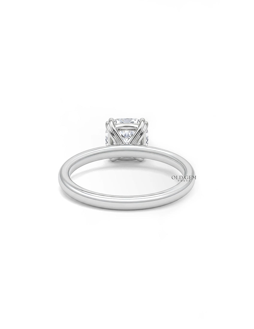 Old Mine Square Cushion Lab Diamond Solitaire Ring Engagement Ring