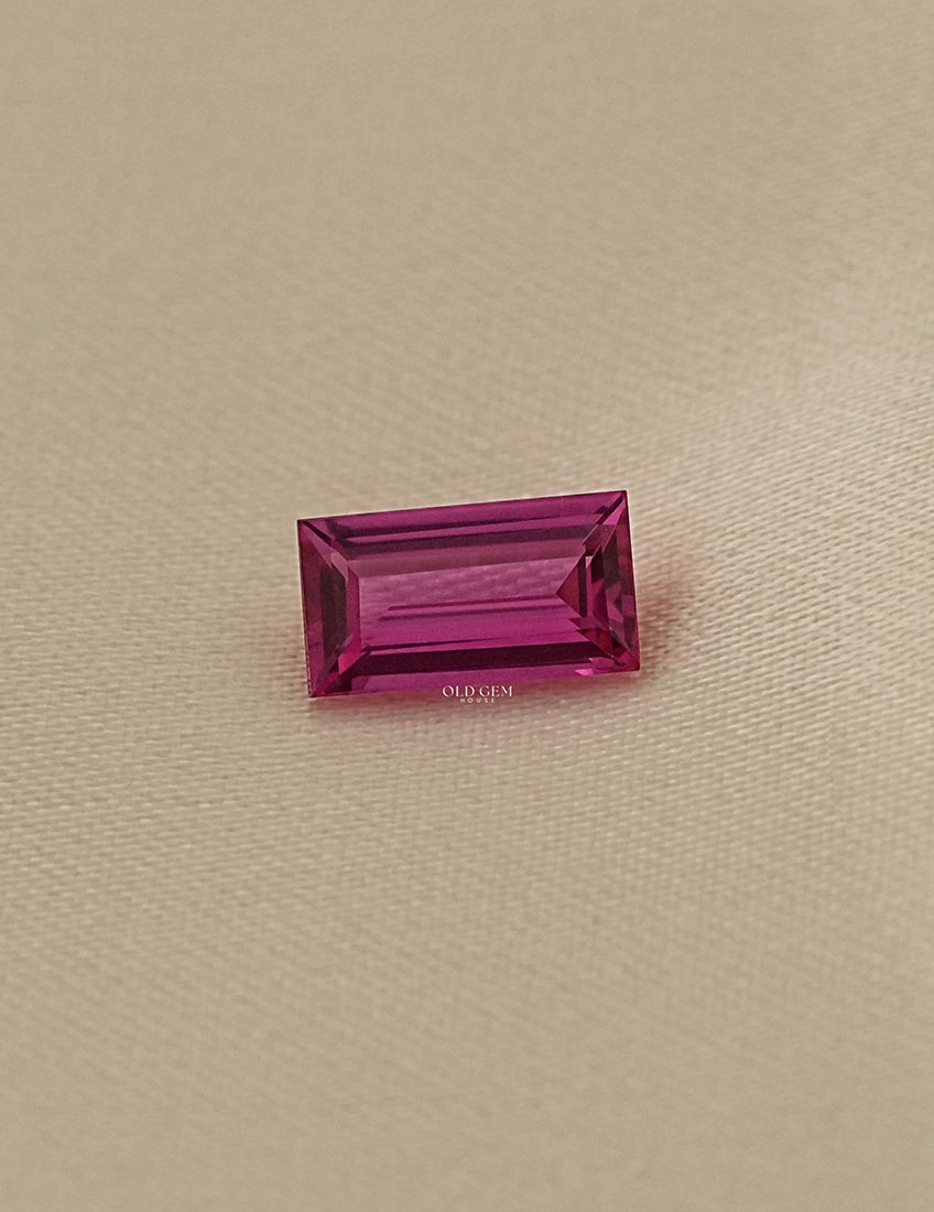 2.00 Carat Pink Baguette Cut Gemstone Lab Diamond