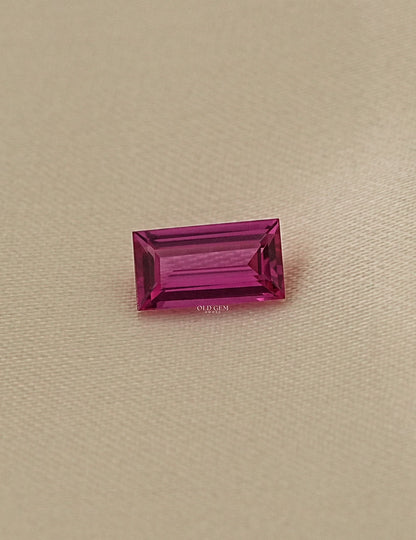 2.00 Carat Pink Baguette Cut Gemstone Lab Diamond