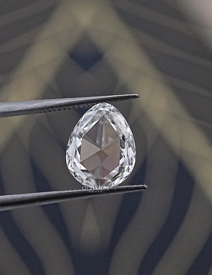 2.50 Carat Rose Cut Egg Shape Loose Diamond Lab Grown Diamond