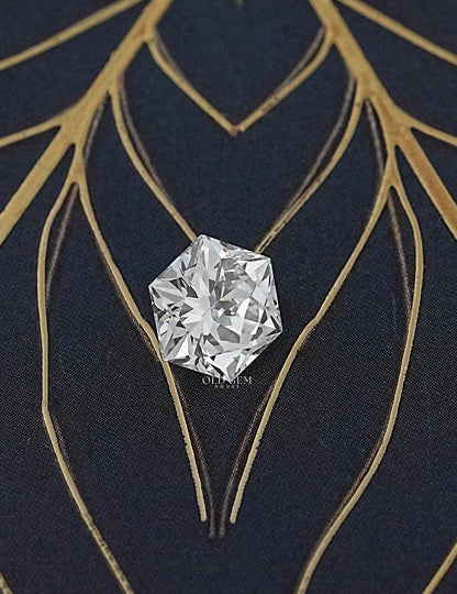 Hexagon Cut Lab Grown Diamond 2.50 Carat Lab Grown Diamond