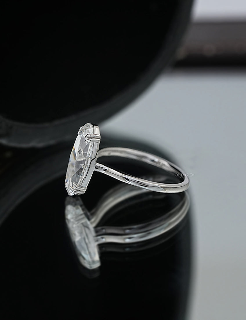 Old Mine Moval Diamond Ring