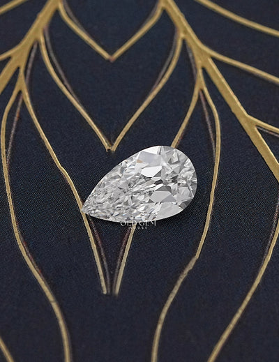 3.00 Carat Old Mine Pear Lab Loose - DE/VS