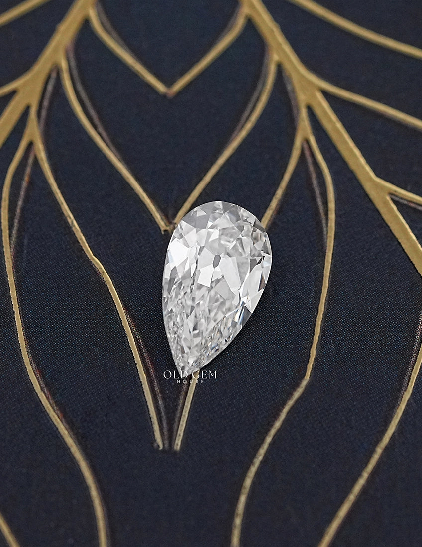 3.10 Carat Old Mine Pear Lab Loose-DE/VS