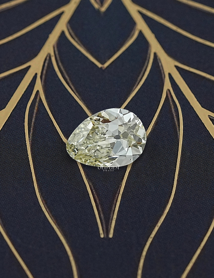 3.48 Carat Old Mine Pear Cut Loose Diamond Lab Grown Diamond