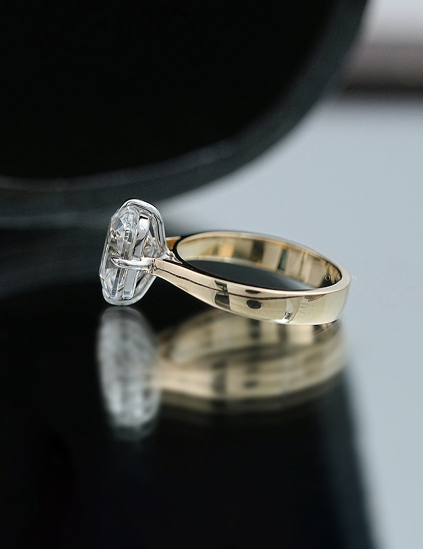 Old Mine Cushion Ring Engagement Ring