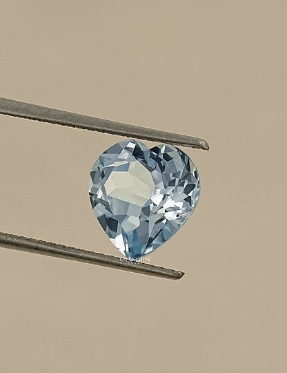 Light Blue Heart Shape Loose Gemstone Gemstone