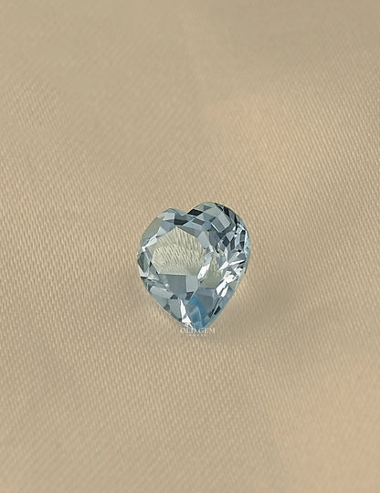 Light Blue Heart Shape Loose Gemstone Gemstone