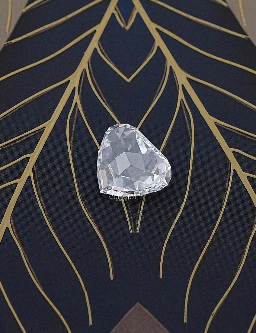 Rose Cut Heart Shape Lab Grown Diamond