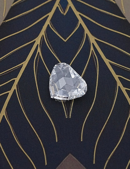 Rose Cut Heart Shape Lab Grown Diamond