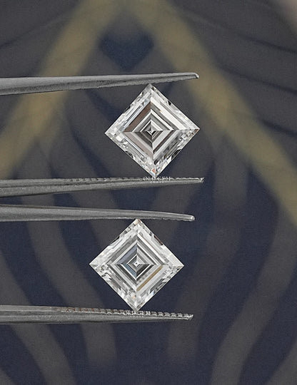 Antique Carre Cut Lab Grown Loose Matching Pair