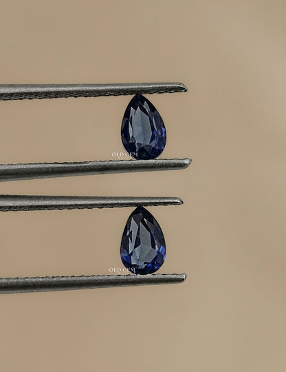 Pear Shape Blue Sapphire Gemstone Pairs Gemstone