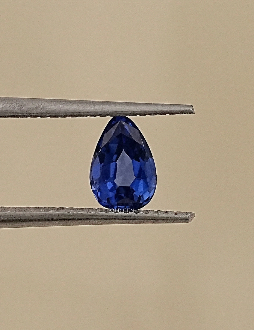 Blue Pear Cut Lab Loose Gemstone Gemstone