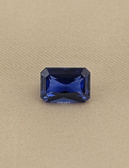Blue Radiant Shape Lab Grown Gemstone
