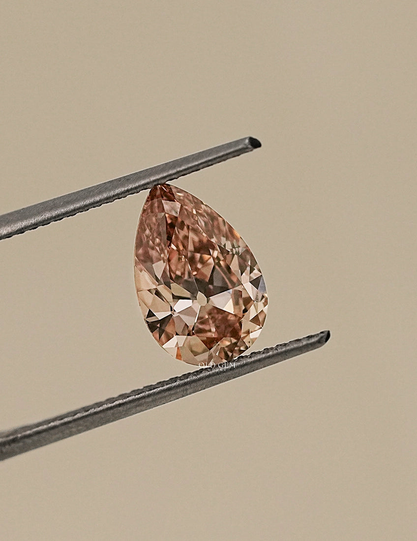 Brown Old Mine Pear Cut Lab Grown Diamond Lab Grown Diamond