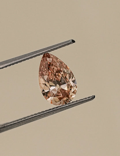 Brown Old Mine Pear Cut Lab Grown Diamond Lab Grown Diamond