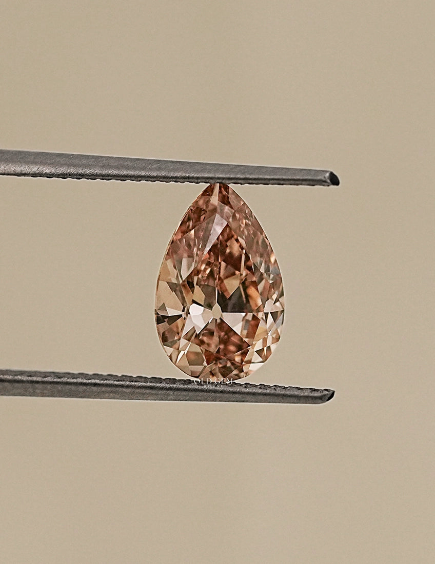 Brown Old Mine Pear Cut Lab Grown Diamond Lab Grown Diamond