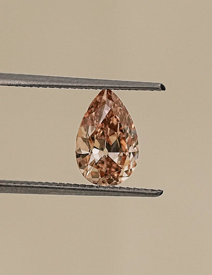 Brown Old Mine Pear Cut Lab Grown Diamond Lab Grown Diamond