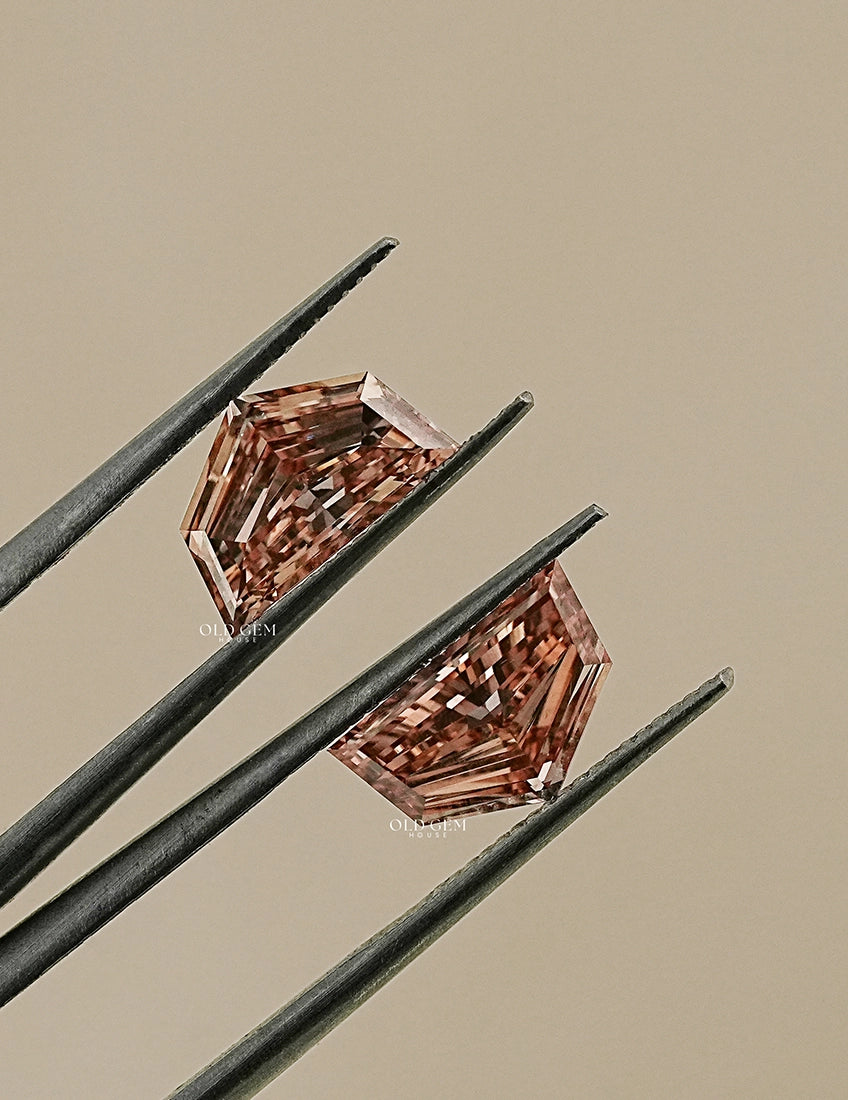 Cadillac Step Cut Lab Loose Champagne Diamond Lab Grown Diamond