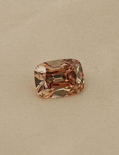 Old Mine Cushion Cut Loose Diamond - Champagne Lab Grown Diamond