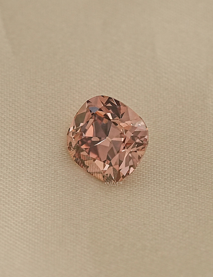 Old Mine Cushion Cut Lab Champagne Diamond Lab Grown Diamond