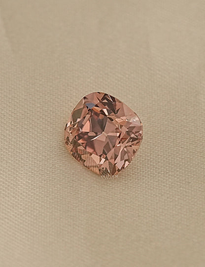 Old Mine Cushion Cut Lab Champagne Diamond Lab Grown Diamond