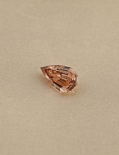 Step Cut Pear Lab Loose Champagne Diamond Lab Grown Diamond