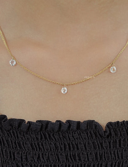 Charm Rose Cut Diamond Necklace