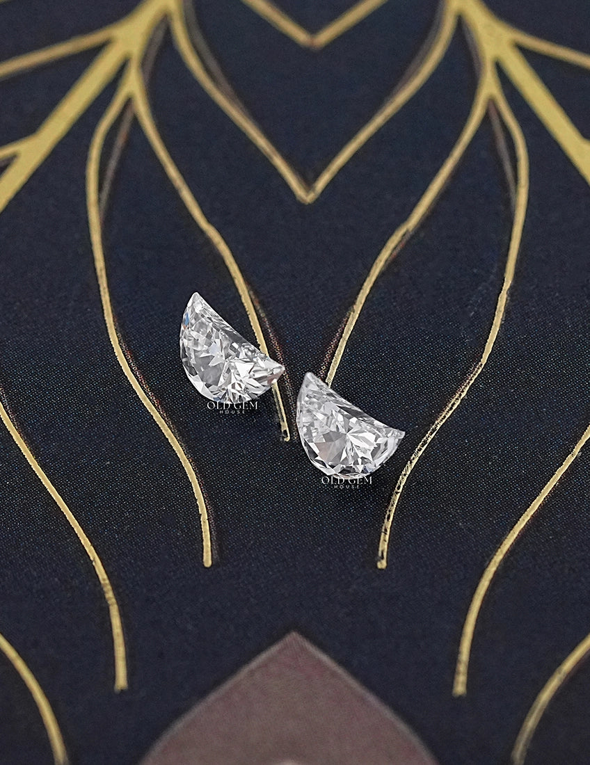 Crescent Half Moon Lab Diamond Loose Lab Grown Diamond