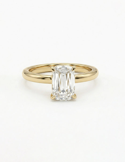 Georgian Criss Cut Diamond Solitaire Engagement Ring