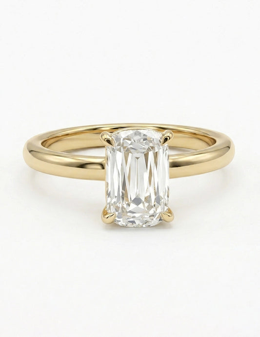 Georgian Criss Cut Diamond Solitaire Engagement Ring Engagement Ring