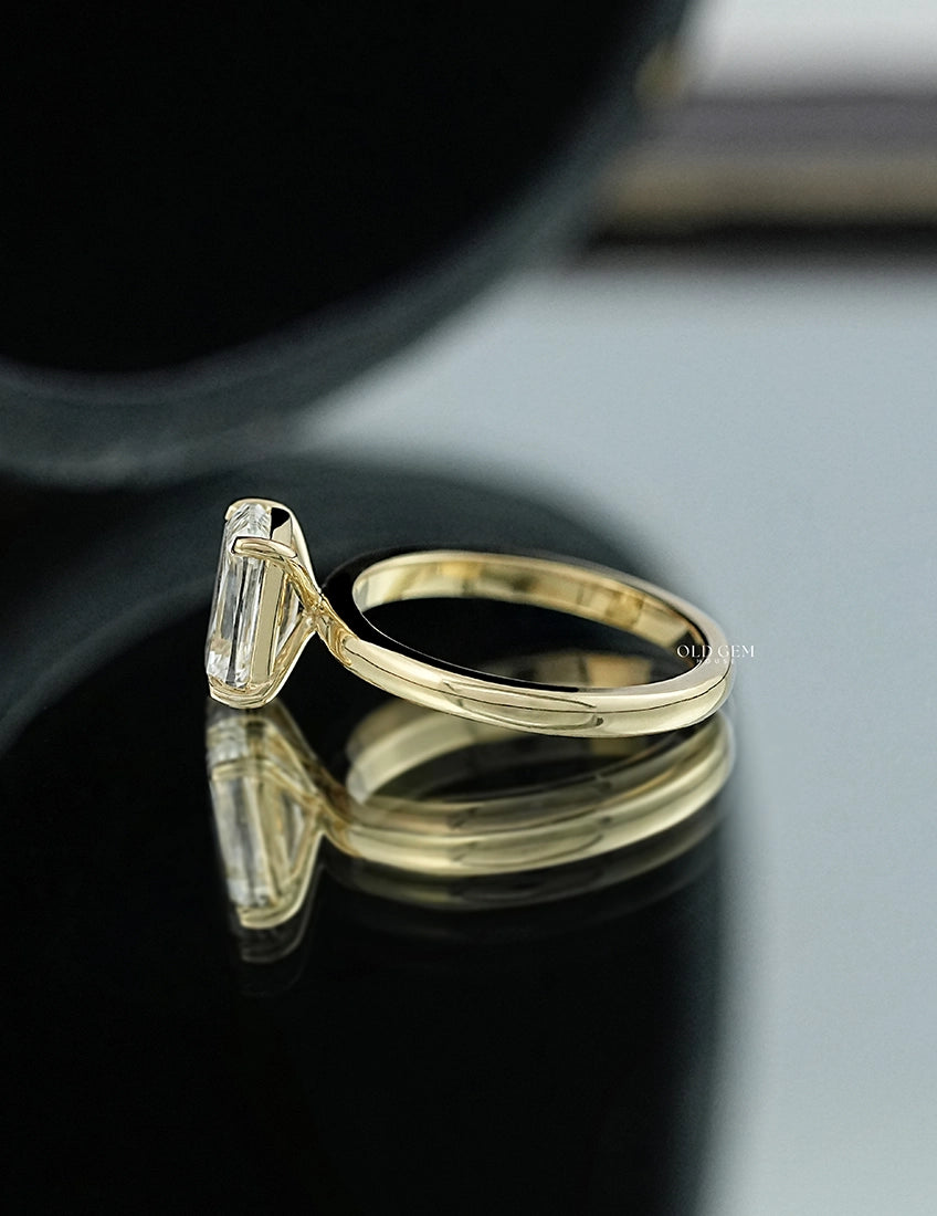 Criss Cut Solitaire Diamond Ring