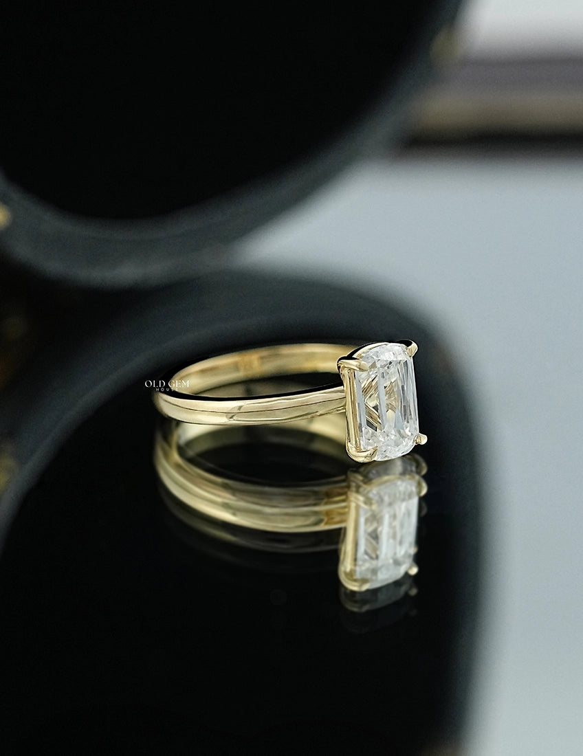Criss Cut Solitaire Diamond Ring