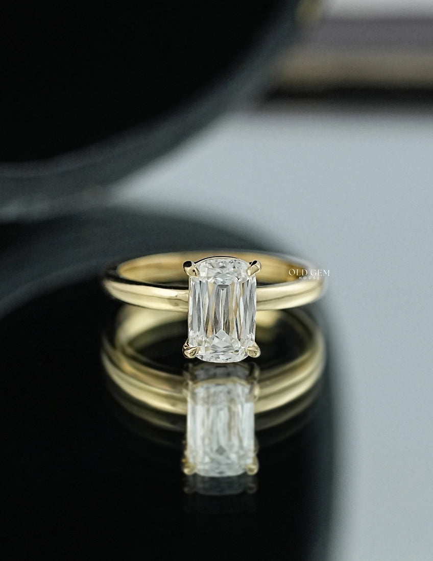 Criss Cut Solitaire Diamond Ring Engagement Ring