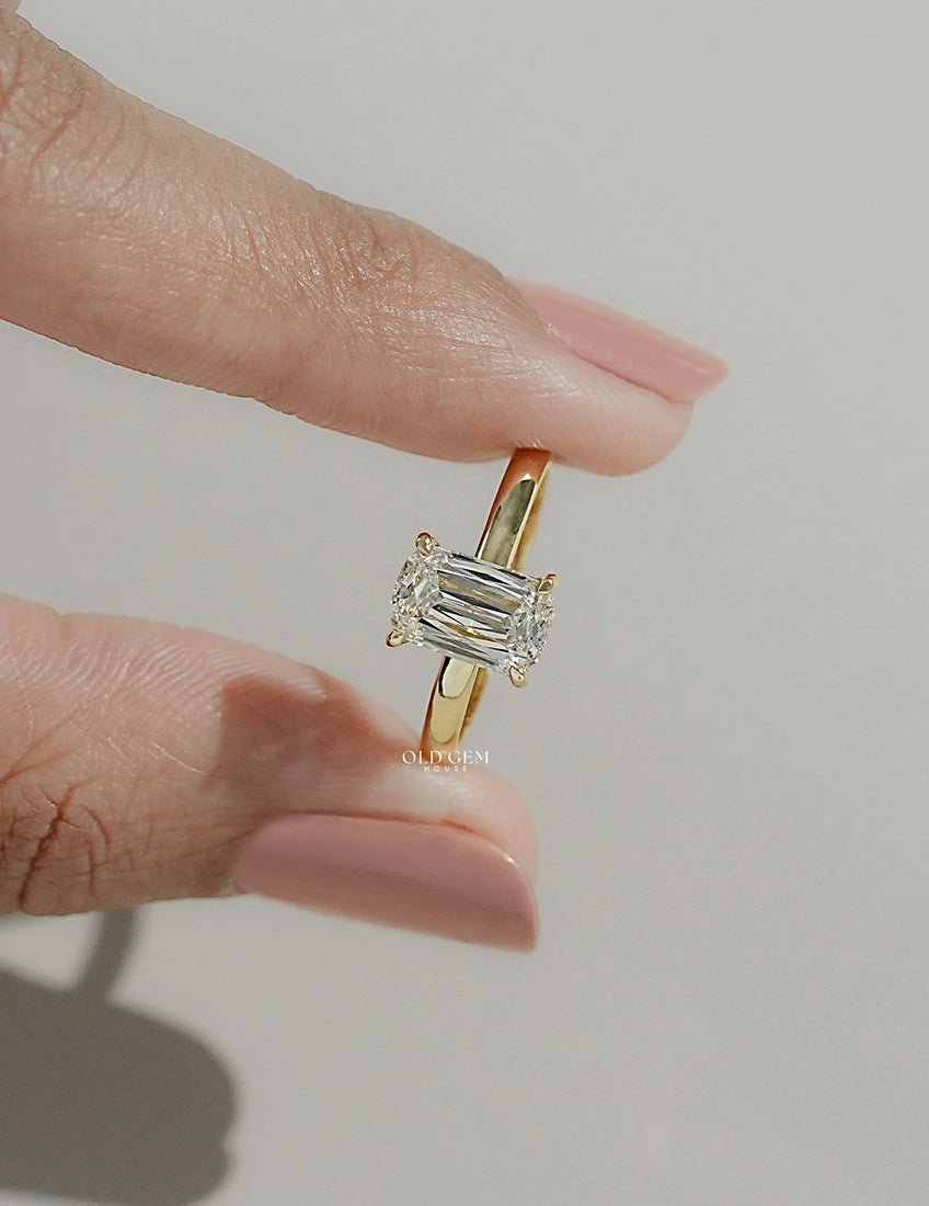 Criss Cut Solitaire Diamond Ring