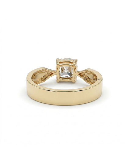 1 CT Vintage Allure Cushion Solo Diamond Ring For Him Men's Jewelry