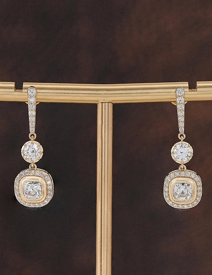 Old Cut Diamond Dangle Drop Earrings