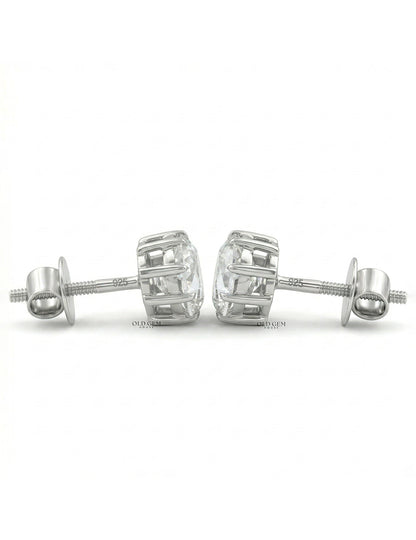 Old Mine Cushion Lab Stud Earring Earrings