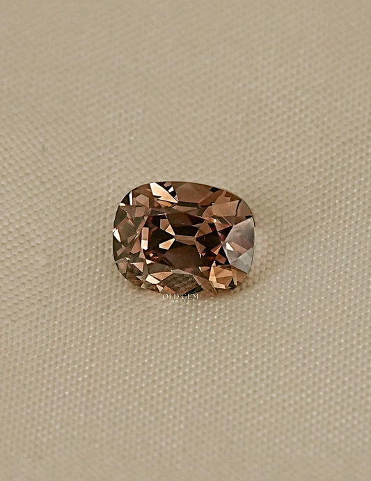 Fancy Brown Old Mine Cushion Cut Lab Grown Diamond Lab Grown Diamond
