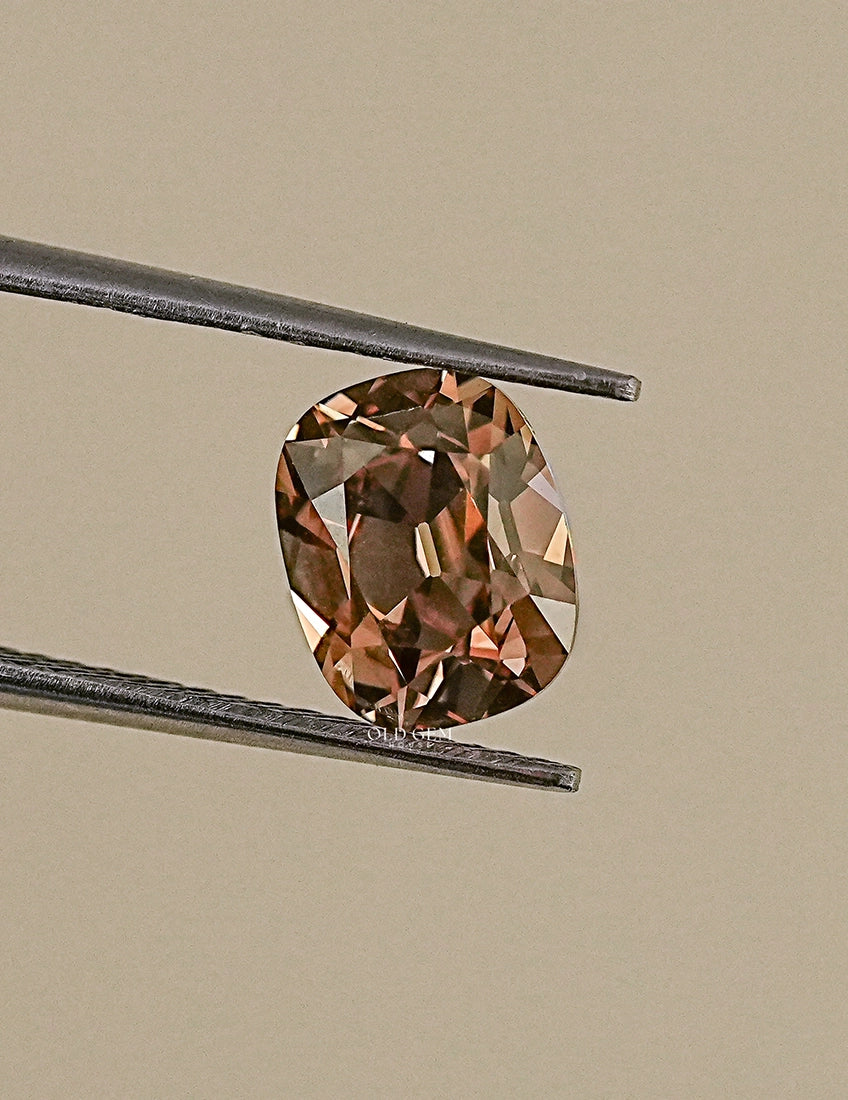 Fancy Brown Old Mine Cushion Cut Lab Grown Diamond Lab Grown Diamond