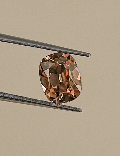 Fancy Brown Old Mine Cushion Cut Lab Grown Diamond Lab Grown Diamond